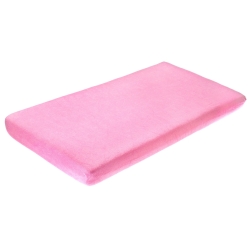 Sensillo prześcieradło FROTTE z gumką do łóżka 120x60cm kolor Różowy