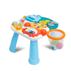 Pchacz-Stolik 2w1 SPARK Turquoise Toyz by Caretero stolik interaktywny z funkcją pchacza