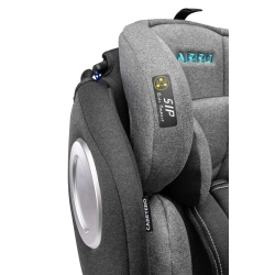Fotelik samochodowy Caretero ARRO IsoFix Grey 0-36 kg siedzisko obrotowe 360° z pasem TopTether