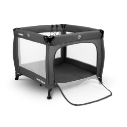 Kojec dziecięcy kwadratowy QUADRA Graphite Caretero składany kojec podróżny dla dziecka 80x80 cm
