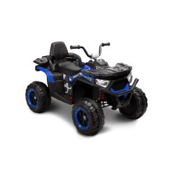 Pojazd akumulatorowy QUAD SOLO Blue Toyz by Caretero 4 mocne silniki 45 W, oświetlenie LED, pilot