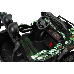 Pojazd akumulatorowy TIMUS Camo samochód terenowy Buggy Toyz by Caretero 4 mocne silniki 45 W, oświetlenie LED, pilot