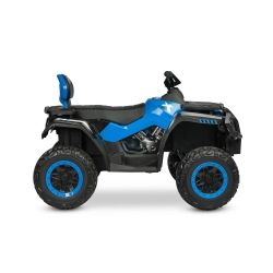 Pojazd akumulatorowy QUAD RUSH Blue Toyz by Caretero 4 mocne silniki, oświetlenie LED, akumulator (7Ah 24V)