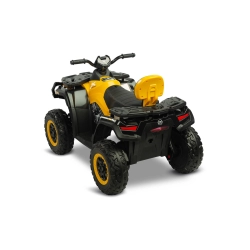 Pojazd akumulatorowy QUAD RUSH Yellow Toyz by Caretero 4 mocne silniki, oświetlenie LED, akumulator (7Ah 24V)