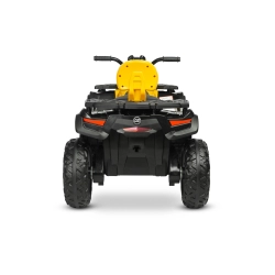 Pojazd akumulatorowy QUAD RUSH Yellow Toyz by Caretero 4 mocne silniki, oświetlenie LED, akumulator (7Ah 24V)