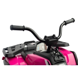 Pojazd akumulatorowy QUAD TERRA Pink Toyz by Caretero 4 mocne silniki, oświetlenie LED, akumulator (10Ah 12V)