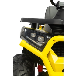 Pojazd akumulatorowy QUAD TERRA Yellow Toyz by Caretero 4 mocne silniki, oświetlenie LED, akumulator (10Ah 12V)
