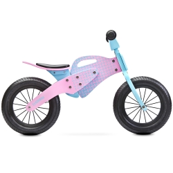 Rowerek biegowy drewniany ENDURO Pink Toyz by Caretero pompowane koła 12