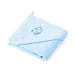 Sensillo okrycie kąpielowe HIPPO ręcznik kąpielowy z kapturkiem 80x80 cm niebieski
