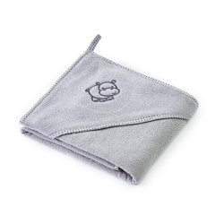 Sensillo okrycie kąpielowe HIPPO ręcznik kąpielowy z kapturkiem 80x80 cm szary