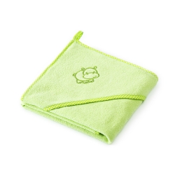 Sensillo okrycie kąpielowe HIPPO ręcznik kąpielowy z kapturkiem 80x80 cm zielony