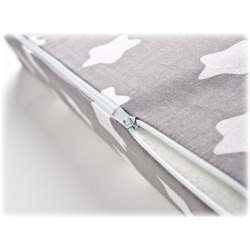 Sensillo poszewka na poduszkę klin niemowlęcy do łóżeczka 38x60 cm Gwiazdki szara
