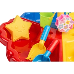 Stoliczek wodny BALI Toyz by Caretero edukacyjny stolik + 7 zabawek w zestawie