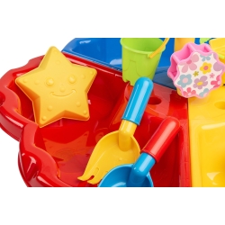 Stoliczek wodny BALI Toyz by Caretero edukacyjny stolik + 7 zabawek w zestawie