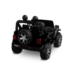 Pojazd akumulatorowy terenowy JEEP RUBICON Black Toyz by Caretero 4 x silnik 12V łącznie 180W, akumulator (10Ah 12V)