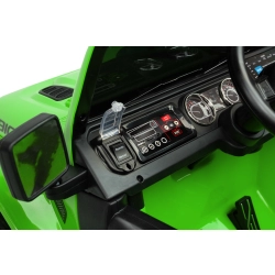 Pojazd akumulatorowy terenowy JEEP RUBICON Green Toyz by Caretero 4 x silnik 12V łącznie 180W, akumulator (10Ah 12V)