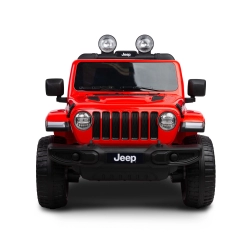 Pojazd akumulatorowy terenowy JEEP RUBICON Red Toyz by Caretero 4 x silnik 12V łącznie 180W, akumulator (10Ah 12V)