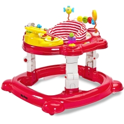 Chodzik dla dziecka HIP HOP Red Toyz by Caretero posiada 3 funkcje: bujaka, skoczka i chodzika