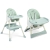 Krzesełko do karmienia Caretero BILL 2w1 Mint zamienia się z wysokiego krzesełka w niskie krzesło-siedzisko
