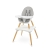Krzesełko do karmienia Caretero TUVA Grey zamienia się z wysokiego krzesełka w stylowy zestaw krzesełko + stolik