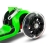 Hulajnoga 3 kołowa CARBON Green Toyz by Caretero