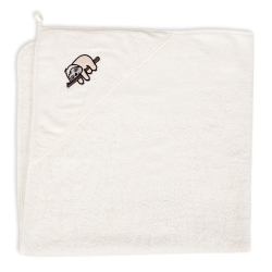 Ceba Baby okrycie kąpielowe z kapturkiem Tencel Line LAZY ręcznik 100x100 cm