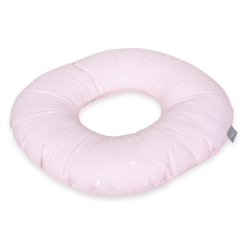 Poduszka dla kobiet po porodzie Ceba Baby White Dots on Pink poporodowe koło połogowe wypełnione mikroperłą