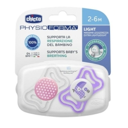 Chicco smoczek PhysioForma Light Girl silikonowe smoczki uspokajające dla dziecka 2-6m