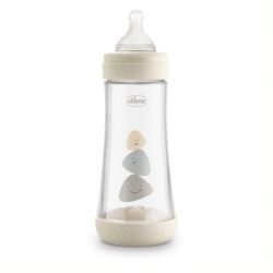 Chicco butelka Perfect5 Neutralna 300 ml smoczek silikonowy o szybkim przepływie dla dziecka 4m+