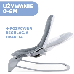 Chicco leżaczek dziecięcy HOOPLA Titanium leżak dla dziecka do 18 kg
