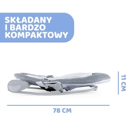 Chicco leżaczek dziecięcy HOOPLA Titanium leżak dla dziecka do 18 kg