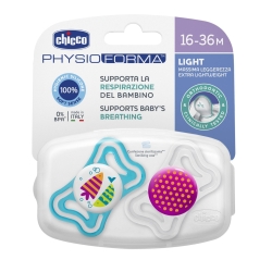 Chicco smoczek PhysioForma Light Girl silikonowe smoczki uspokajające dla dziecka 16-36 miesięcy