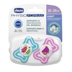 Chicco smoczek PhysioForma Light Girl silikonowe smoczki uspokajające dla dziecka 16-36 miesięcy
