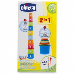 Wieża edukacyjna Chicco 046409 zabawka edukacyjna Piramidka kubek w kubek