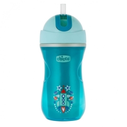 Chicco Kubek niekapek termiczny ze słomką 266 ml 14 m+ Blue