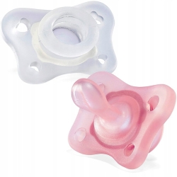 Chicco smoczek PhysioForma Mini Soft Girl 2 silikonowe smoczki uspokajające dla dziecka 0-2m