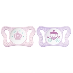 Chicco PhysioForma Micro Girl 2 silikonowe smoczki uspokajające dla dziecka 0-2m