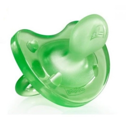 Chicco Physio Soft silikonowy smoczek uspokajający dla dziecka 6-12 miesięcy zielony