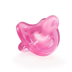 Chicco Physio Soft silikonowy smoczek uspokajający dla dziecka 16-36 miesięcy różowy