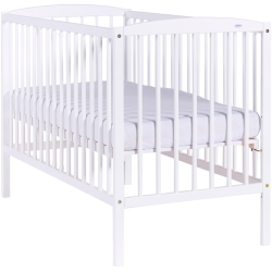 Łóżeczko dziecięce Drewex CLASICO WHITE białe łóżko drewniane 120x60 cm