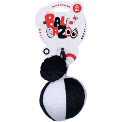 Piłeczka kontrastowa BaliBazoo BB 80305 piłka czarno-biała pluszowa z piszczałką