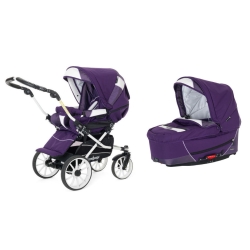 Emmaljunga Super Nitro LILAC wózek dziecięcy z gondolką City Carrycot Supreme