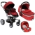 Graco SYMBIO Chili Red 4w1 wózek spacerowy, gondola, fotelik, baza do fotelika, adapter do fotelika