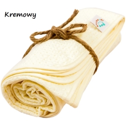 Kocyk letni bawełniany jednowarstwowy Infantilo reliefowy 80x90 cm ecru