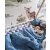 Pościel dziecięca Muślinowa z falbanką - kołderka z wypełnieniem 120/90 i poduszeczka z wypełnieniem 60/40 cm Infantilo Jeans