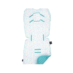 La Millou Stroller Pad Rainbow Stars Teal