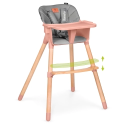 Krzesełko do karmienia Lionelo KOEN Pink Rose krzesło dla dziecka