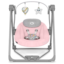 Lionelo OTTO Pink Baby huśtawka, bujaczek, leżaczek dla dziecka do 9 kg