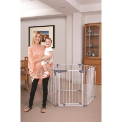 Bramka zabezpieczająca dziecko Dreambaby kojec bezpieczeństwa Royale Converta 3w1 (W:85-375cm x H:74cm) biała