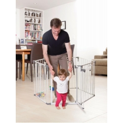 Bramka zabezpieczająca dziecko Dreambaby kojec bezpieczeństwa Royale Converta 3w1 (W:85-375cm x H:74cm) biała